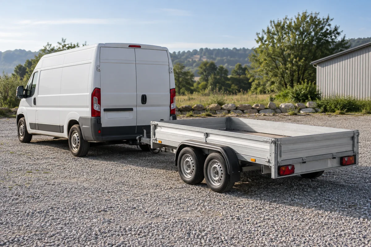 Attelage sur utilitaire : charge tractable, homologation