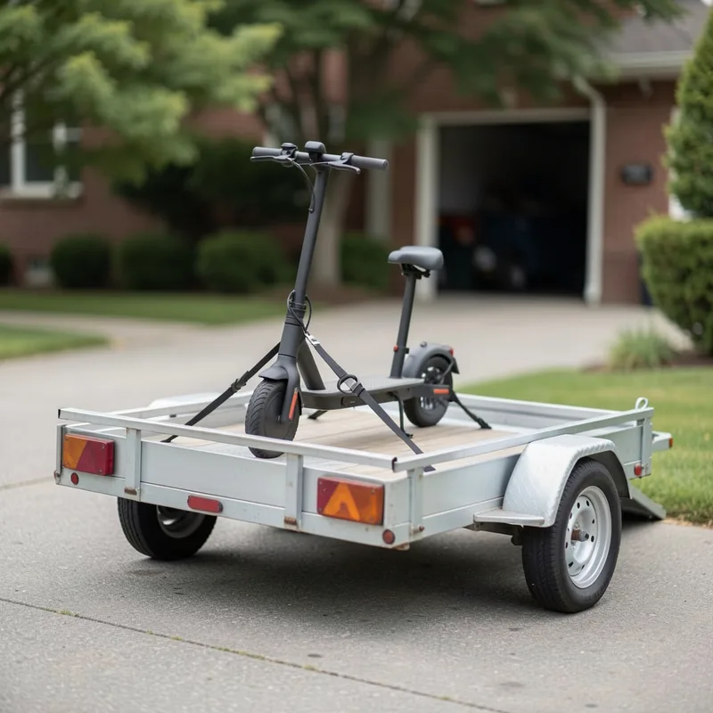 Transporter un scooter électrique sur remorque : poids, arrimage et solutions